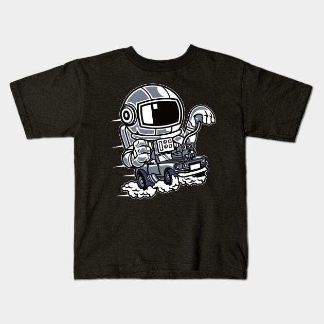 Space Racer Kids T-Shirt by Art-Man